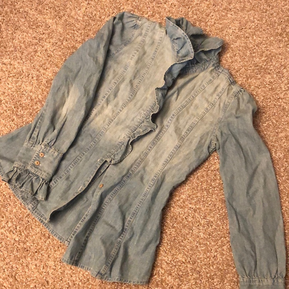 Girls Ralph Lauren denim button down shirt